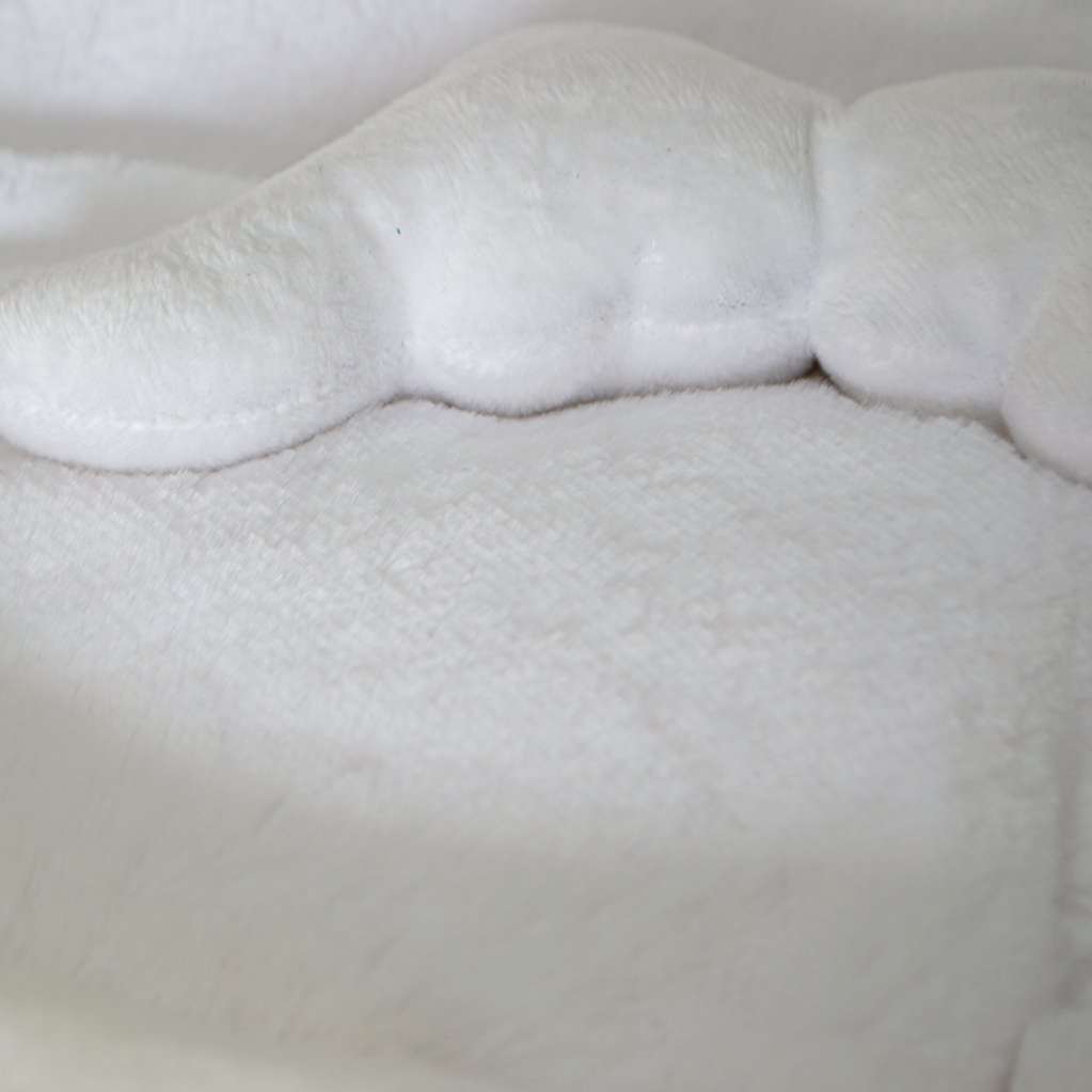 [Лежак] Лежанка для собак со спинкой Puffy Снежинка