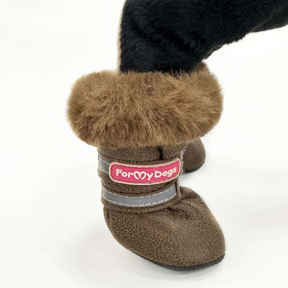 Зимняя обувь для собак ForMyDogs Альпы Коричневые