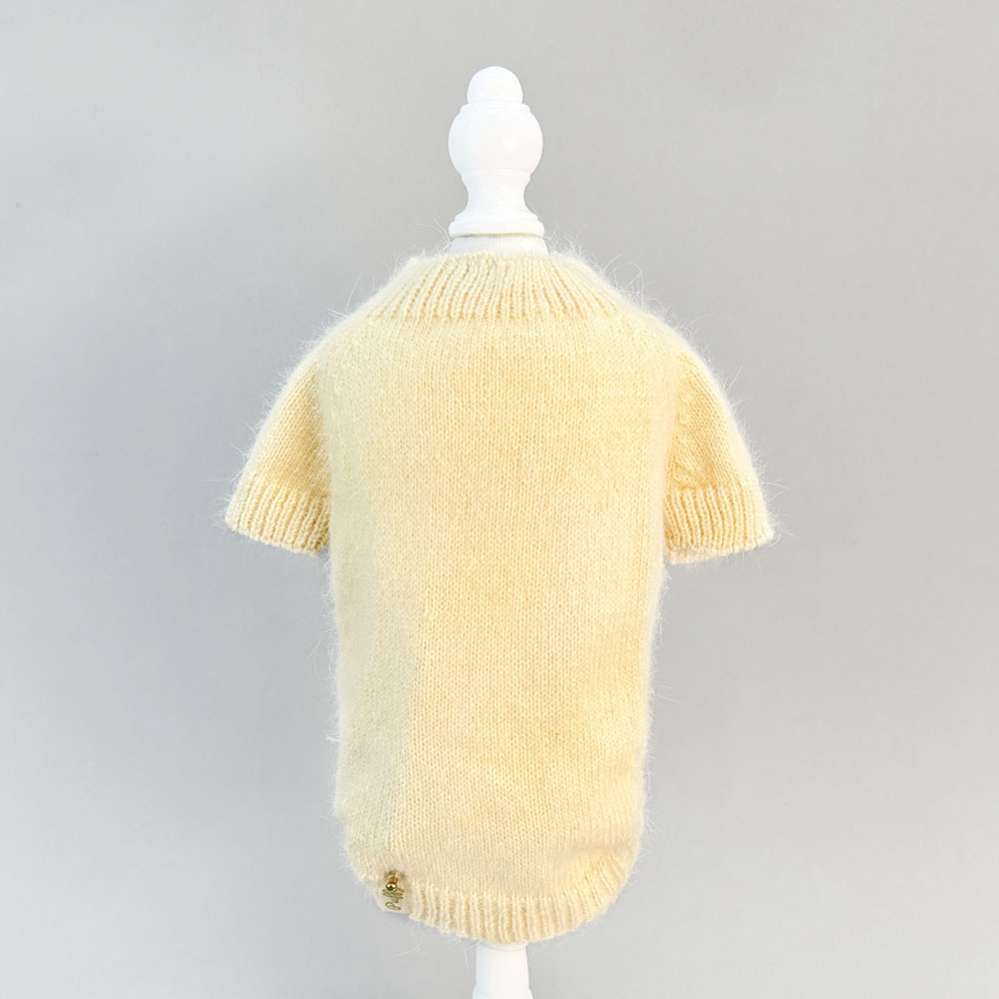 Вязаный свитер Puffy Пух норки Молочный