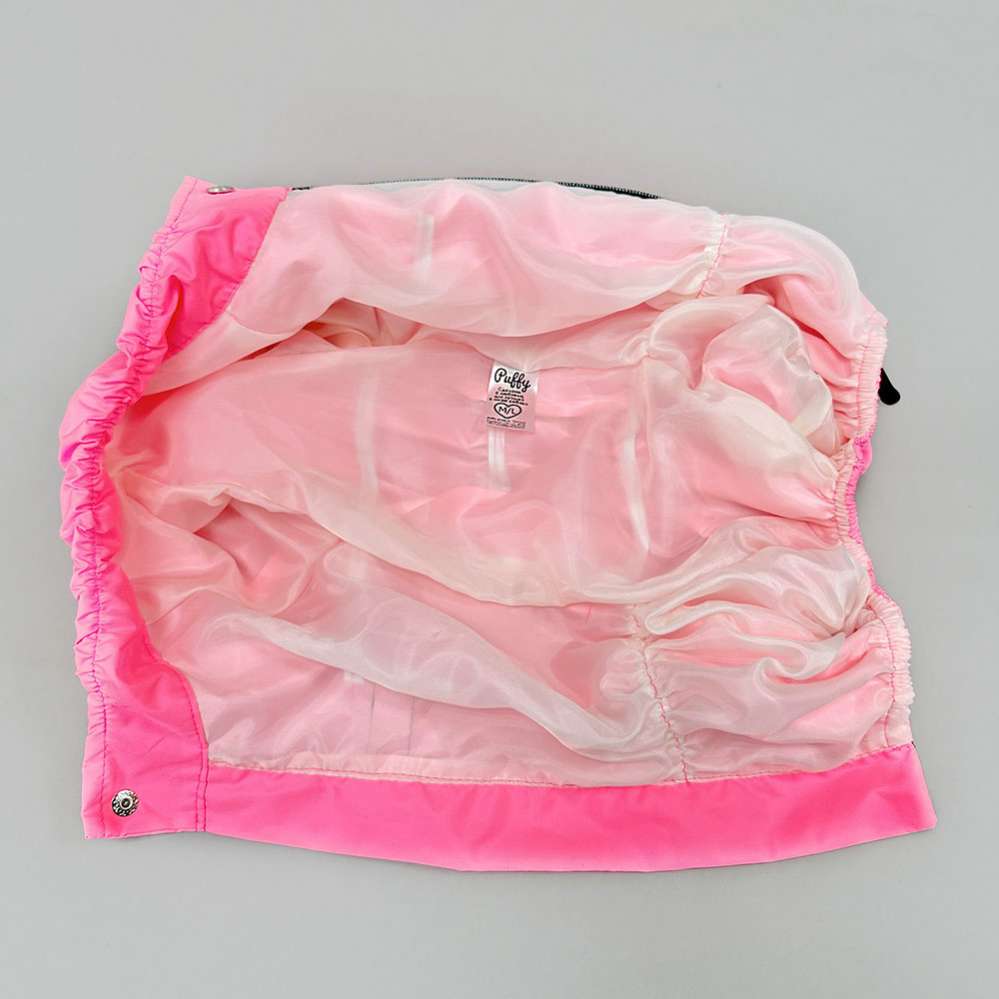 Дождевик со шлейкой Puffy Фикс розовый неон