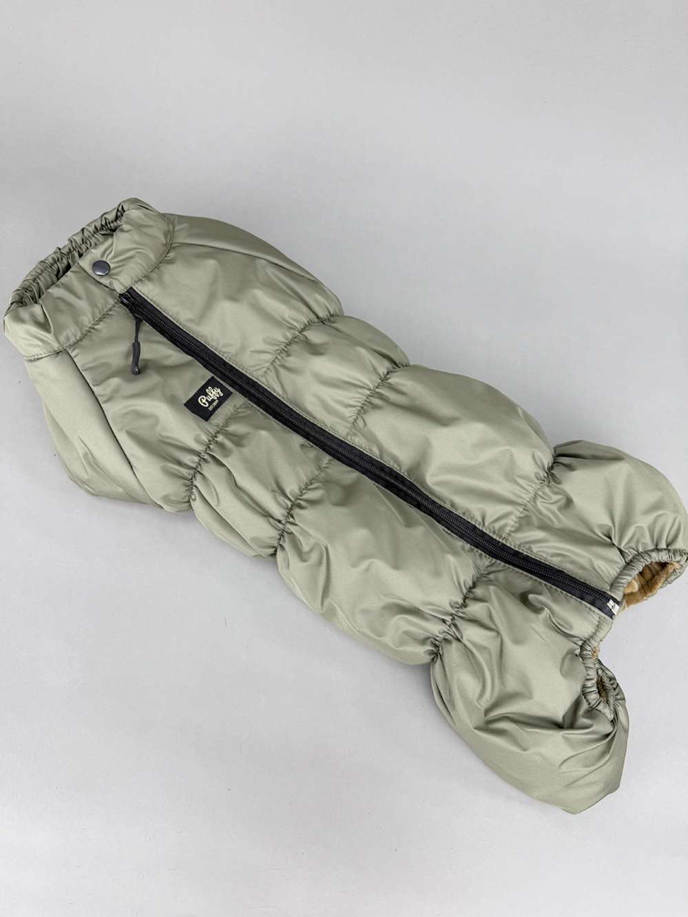 Комбинезон для таксы и корги Puffy Айвенго Оливковый