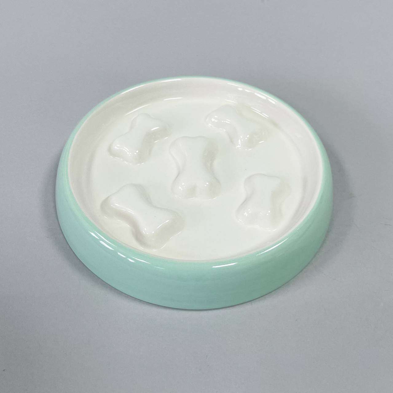 Миска для собак керамическая 3D Косточки