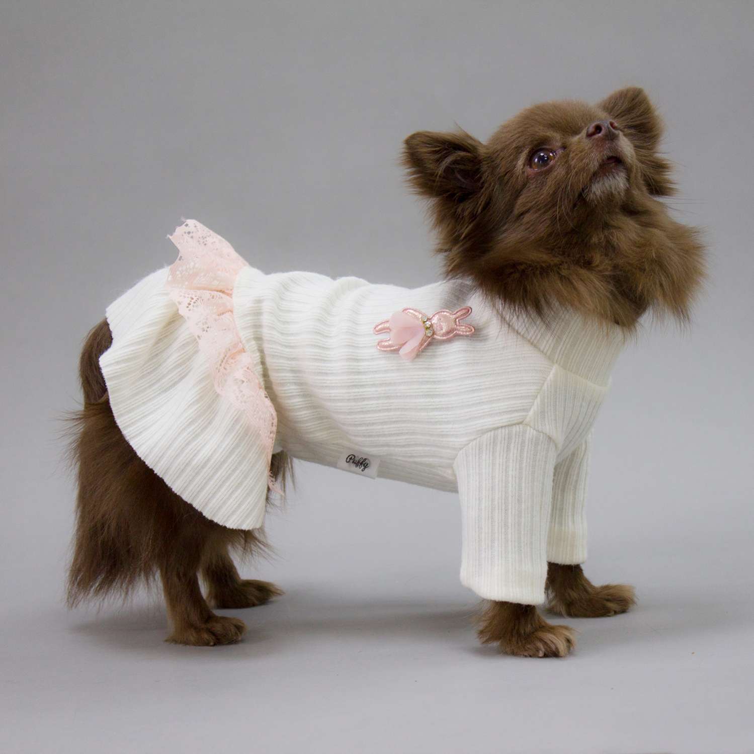 Платье для собак Puffy Лапша молочный