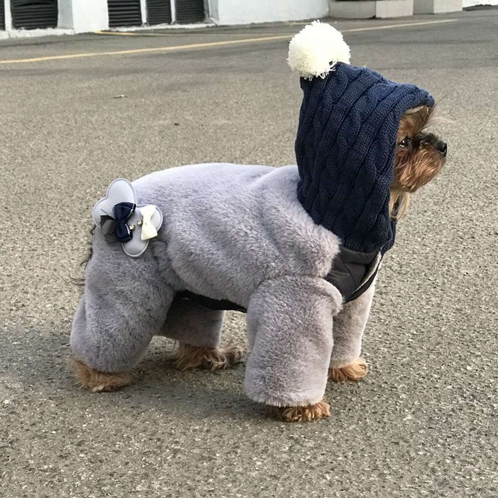 Комбинезон для собак шубка Premium Лепестки