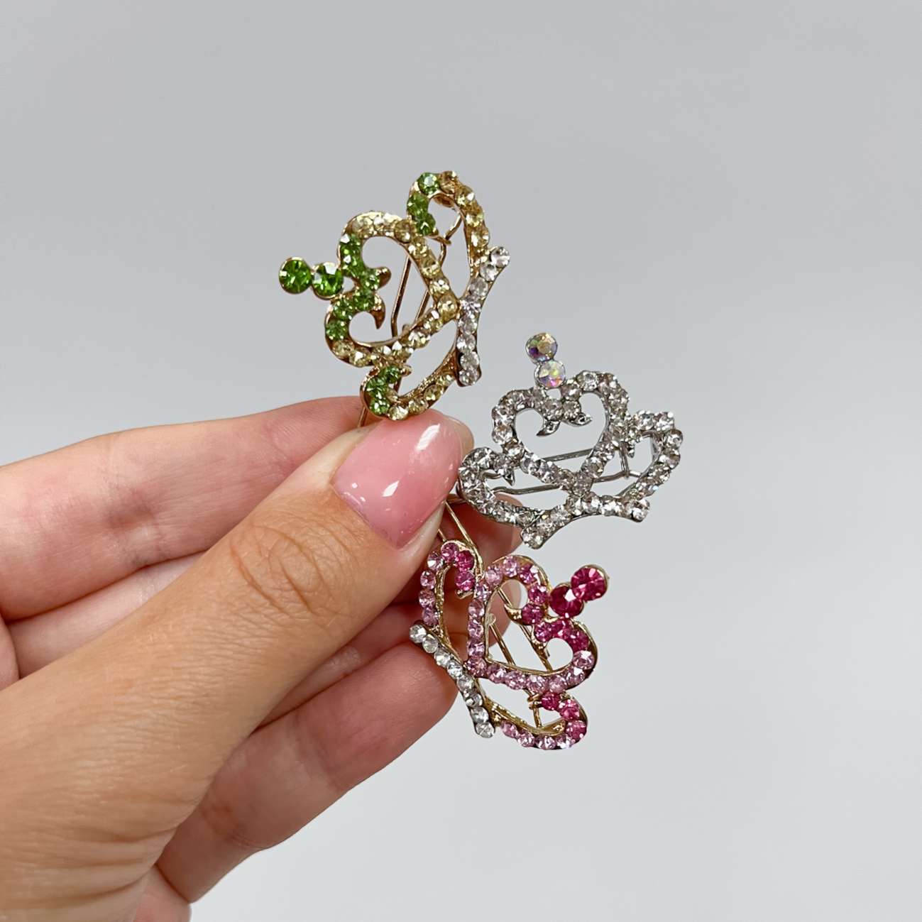 Заколка Зажим для собак Стразы в ассортименте