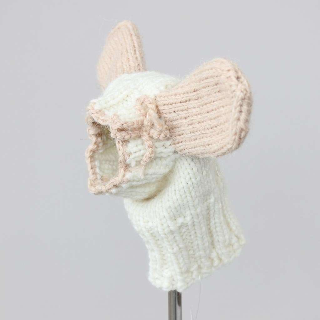 Вязаная шапка для собаки капор Puffy Ушастик