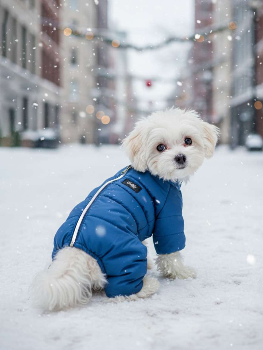 Зимний комбинезон для собак Puffy Норд Синий