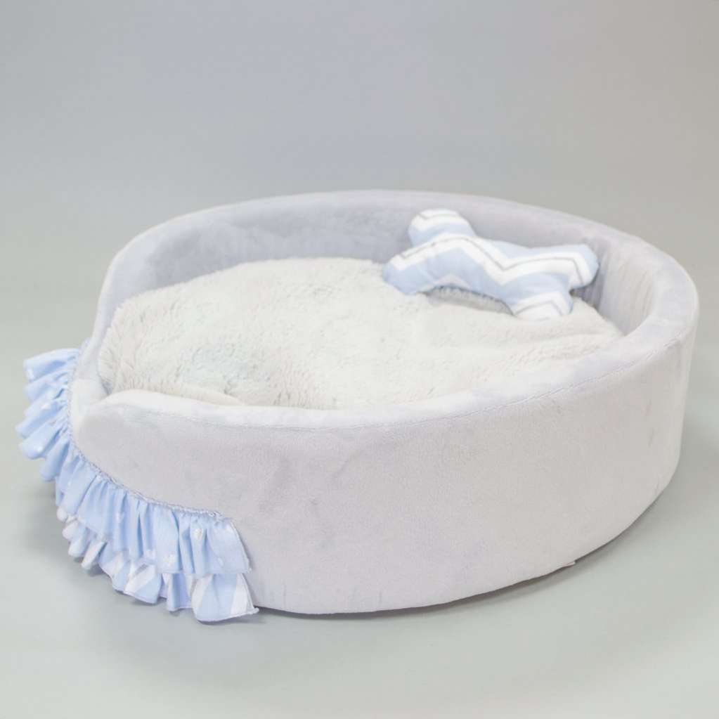 [Лежак] Лежанка для собак Puffy Серебро