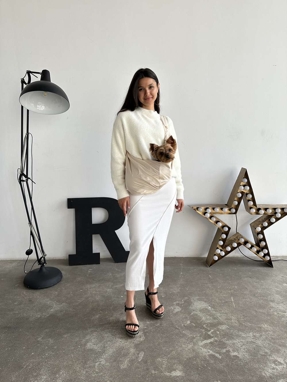 Сумка для собак Гамак Puffy Латте теплая