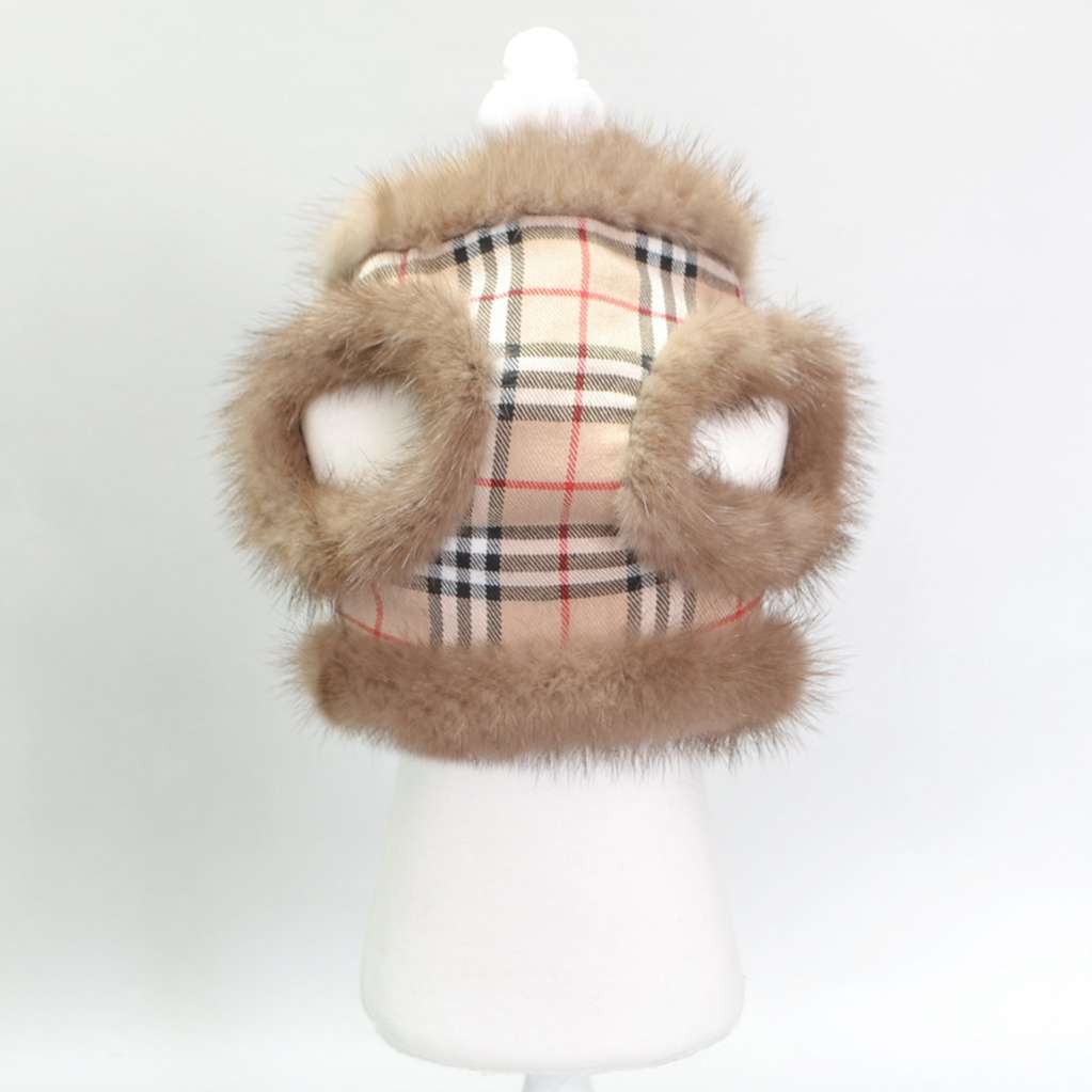 Шлейка для собак с натуральным мехом Burberry