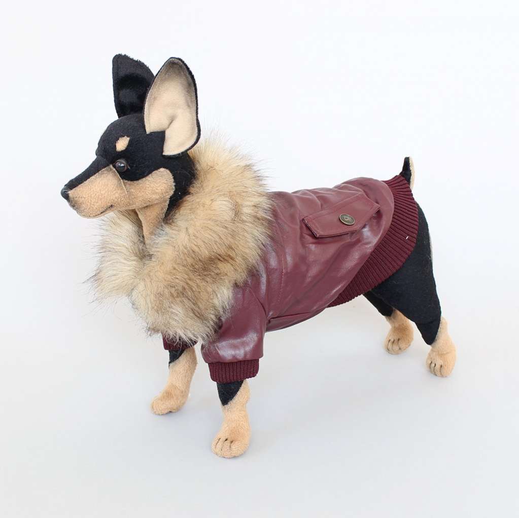 Кожаная куртка для собак Pet Маршал