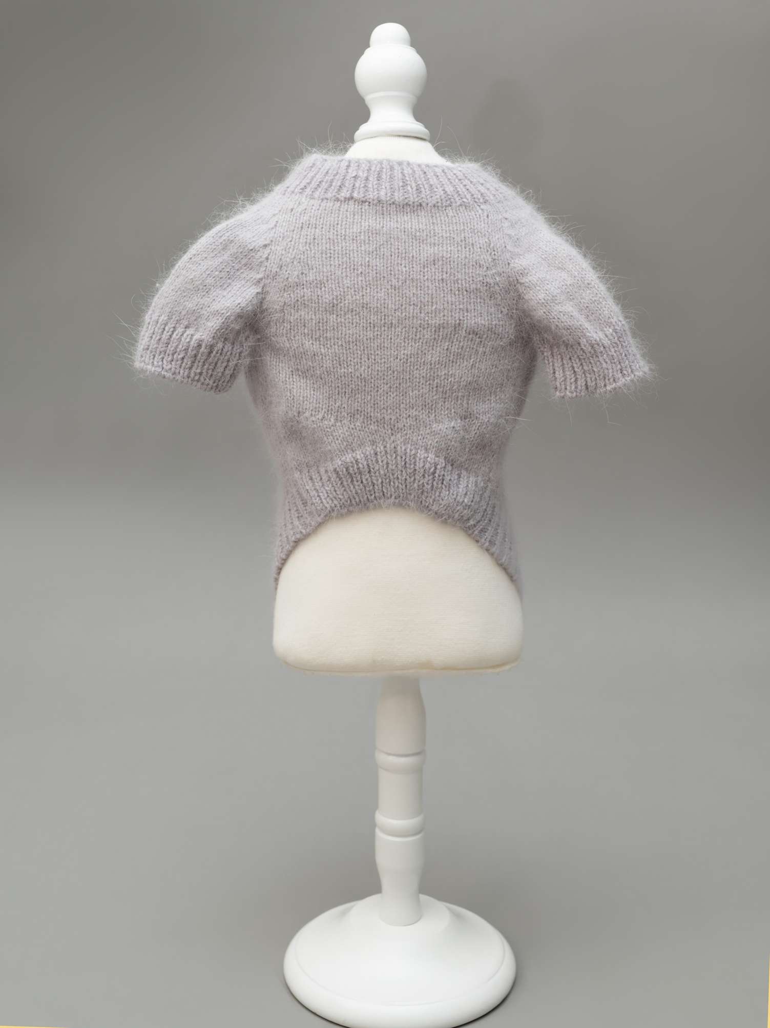 Вязаный свитер для обак Puffy Пух норки Серый 