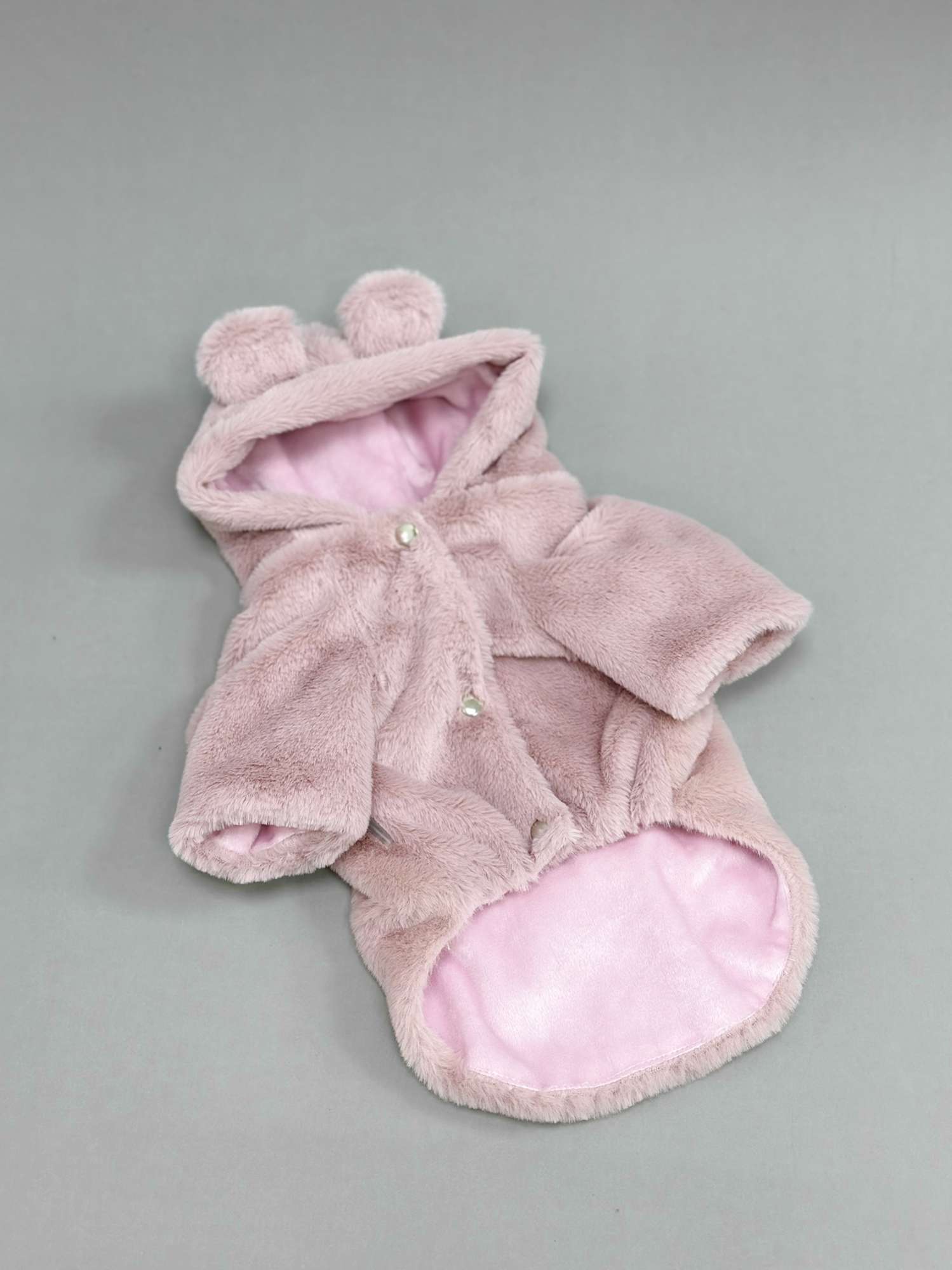 Шуба Puffy Тедди розовая