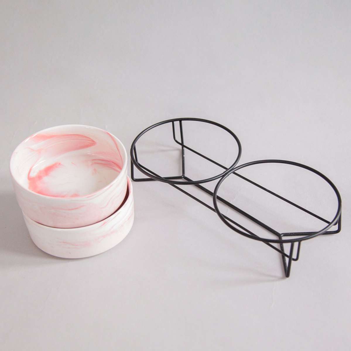 Миска для собак на подставке Pet Мрамор