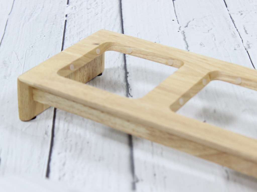 Миска для собак Геометрия на деревянной подставке