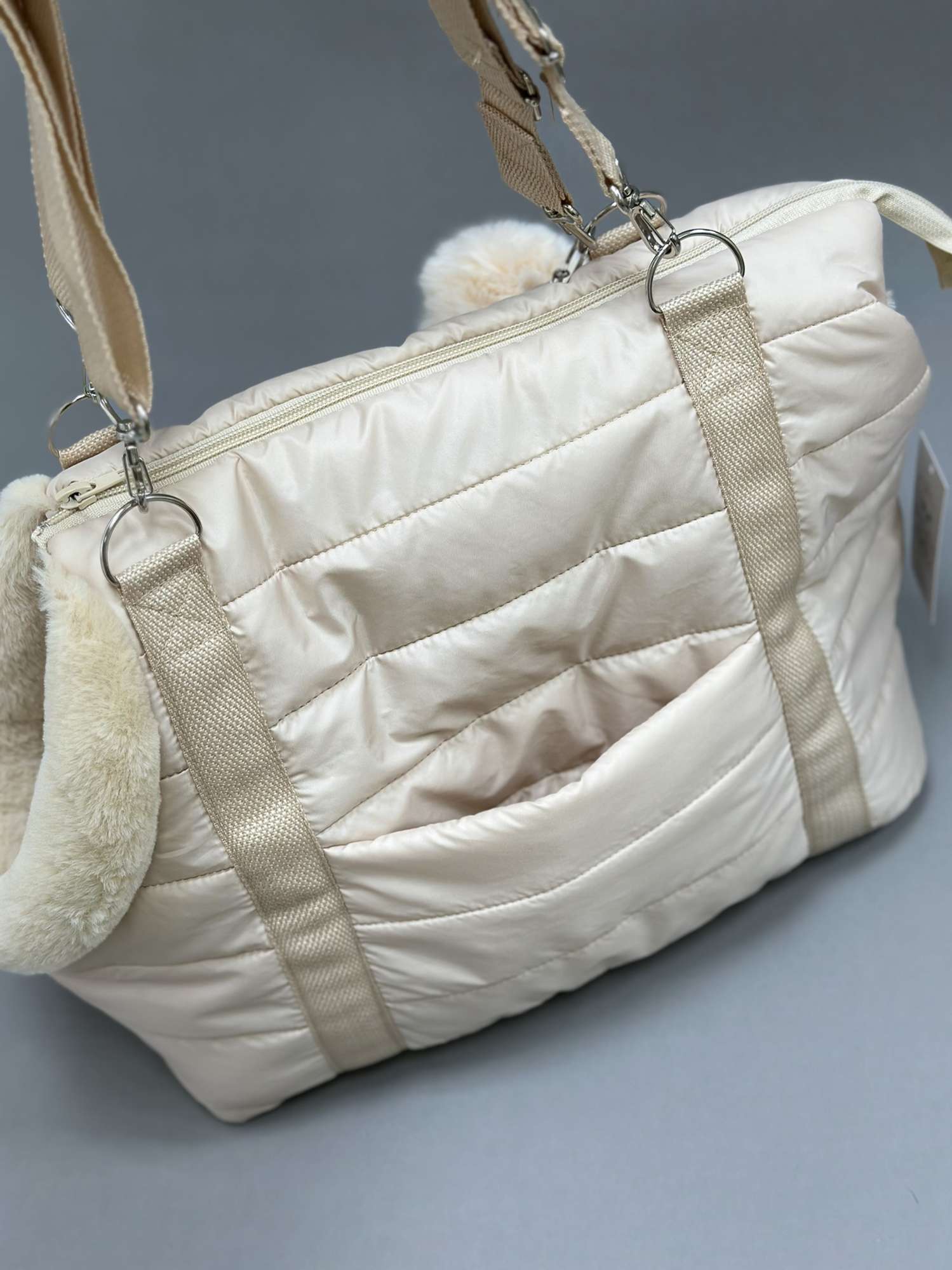 Сумка Puffy Дакота Нью бежевая