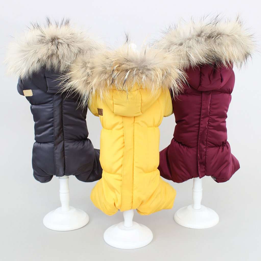 Зимний комбинезон для собак Северное сияние Графит