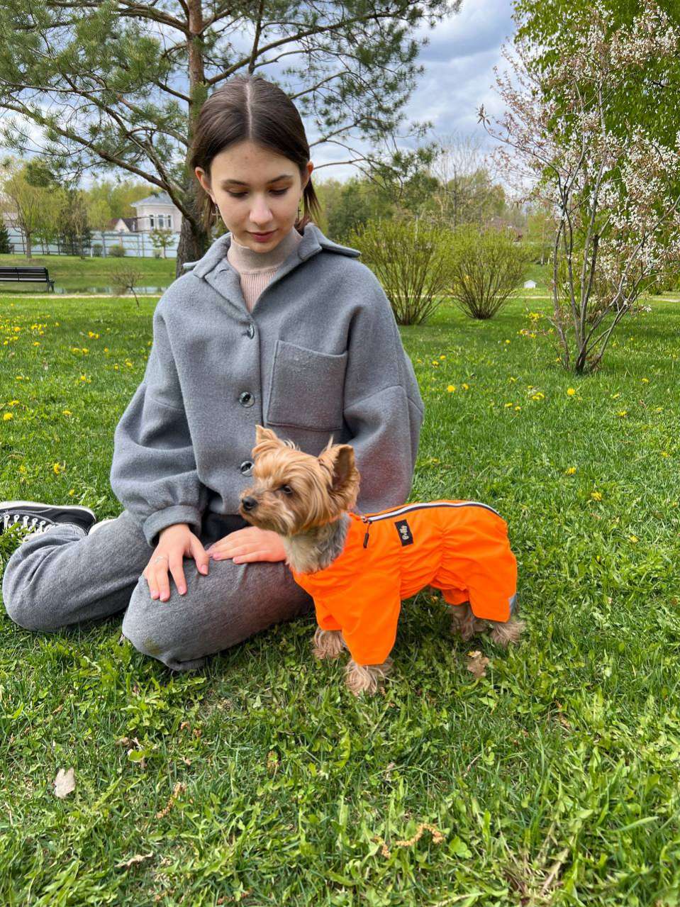 Дождевик для собаки Puffy Лайт оранжевый