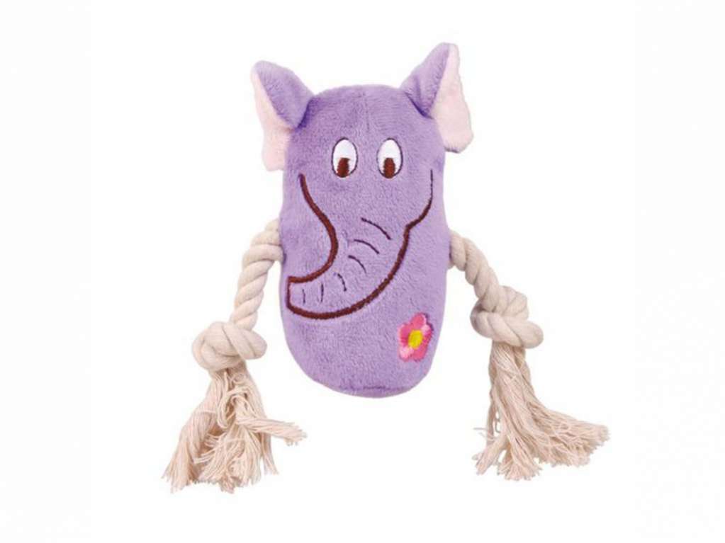 Плюшевая игрушка для собак с канатом Весёлые друзья