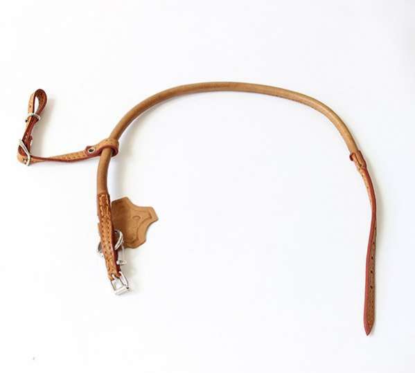 Кожаная шлейка для собак круглая для шпица