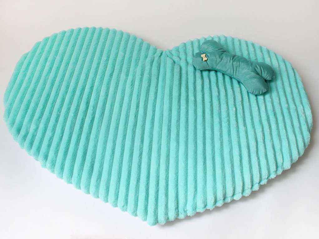 Матрас для собак Puffy Сердце мятный