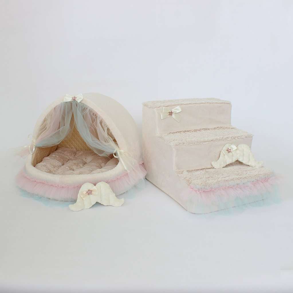 [Лежак] Лежанка для собак со спинкой Puffy Мэджик