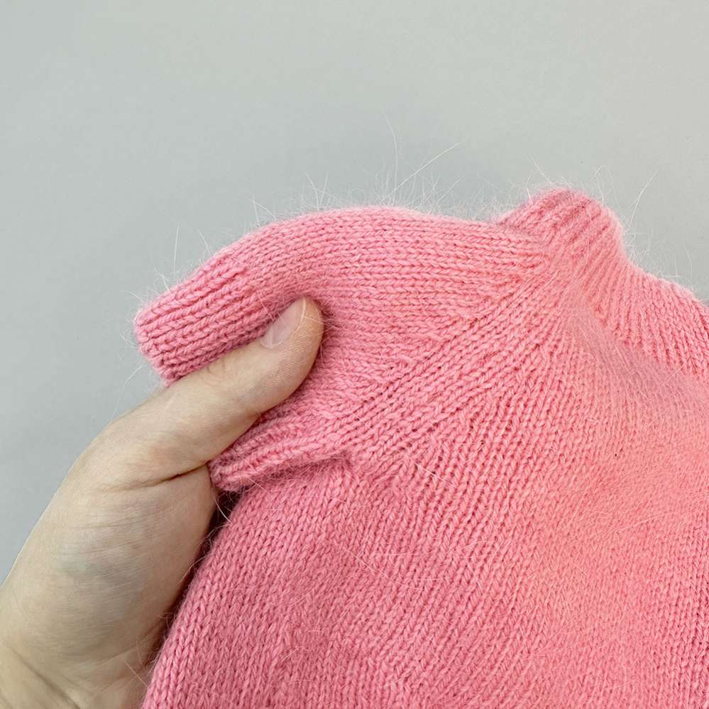 Вязаный свитер Puffy Пух норки Коралловый