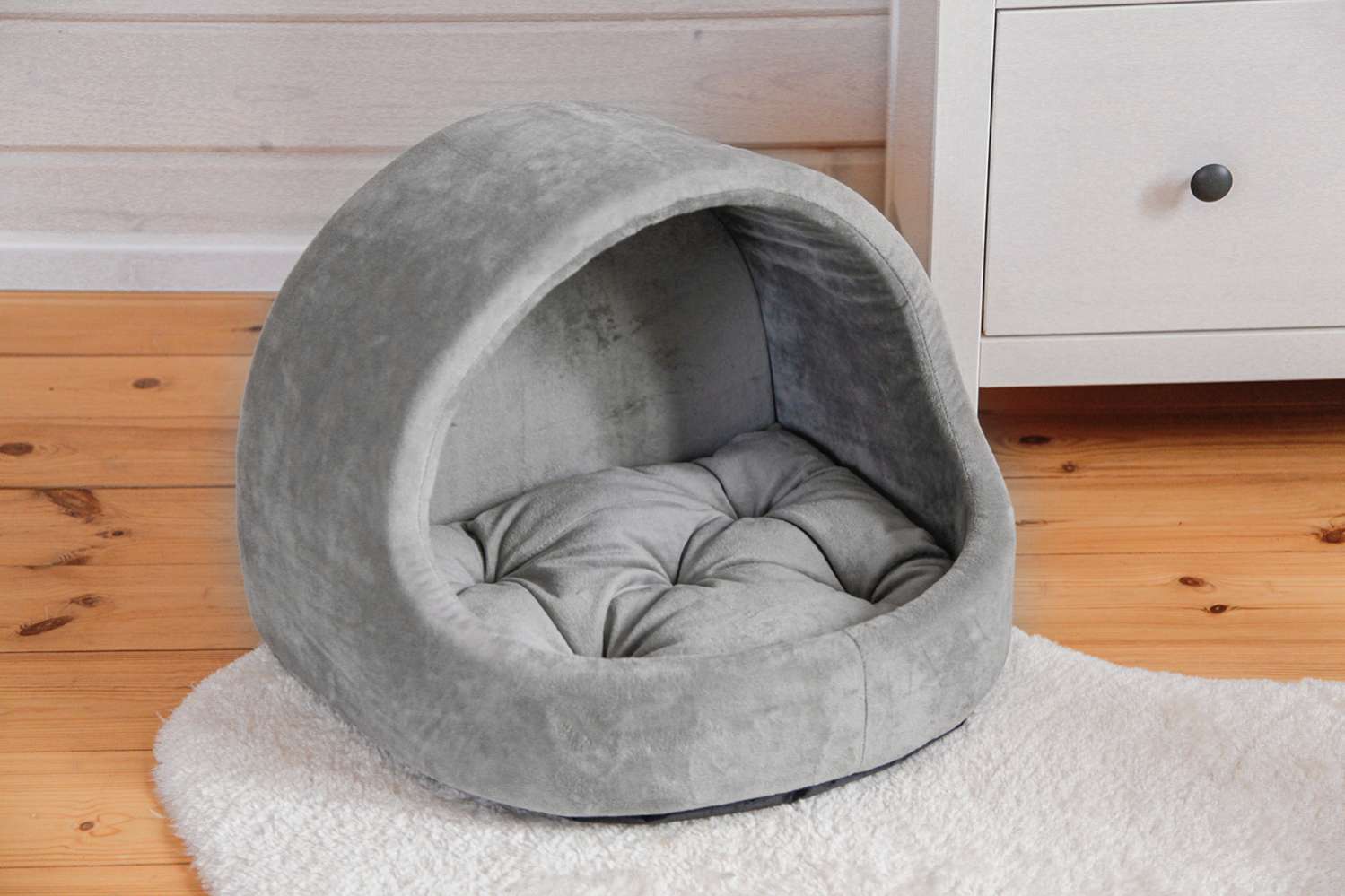 Домик для собаки круглый Puffy Пепел