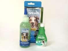 Гель для чистки зубов собак отбеливающий и капли для освежения дыхания собак Tropiclean