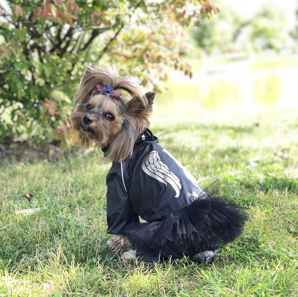 Дождевик для собаки утепленный Puffy Angel с юбкой