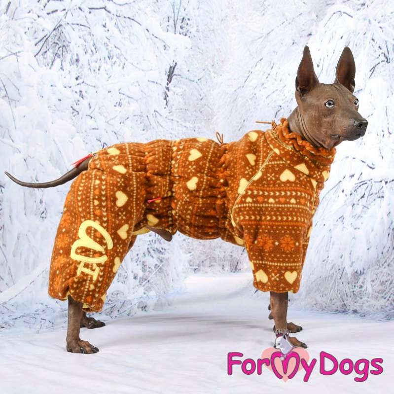 Зимний комбинезон для собак флисовый ForMyDogs Пряник