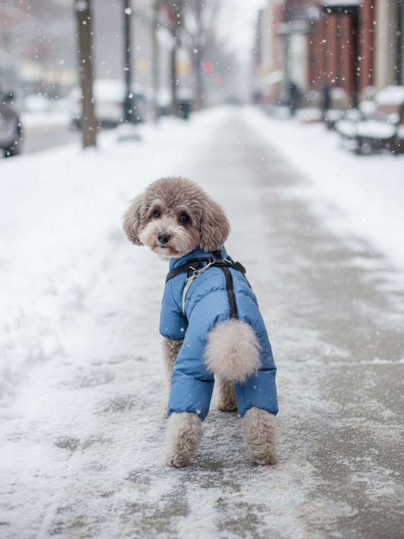 Комбинезон для собак со шлейкой Puffy Фикс акула