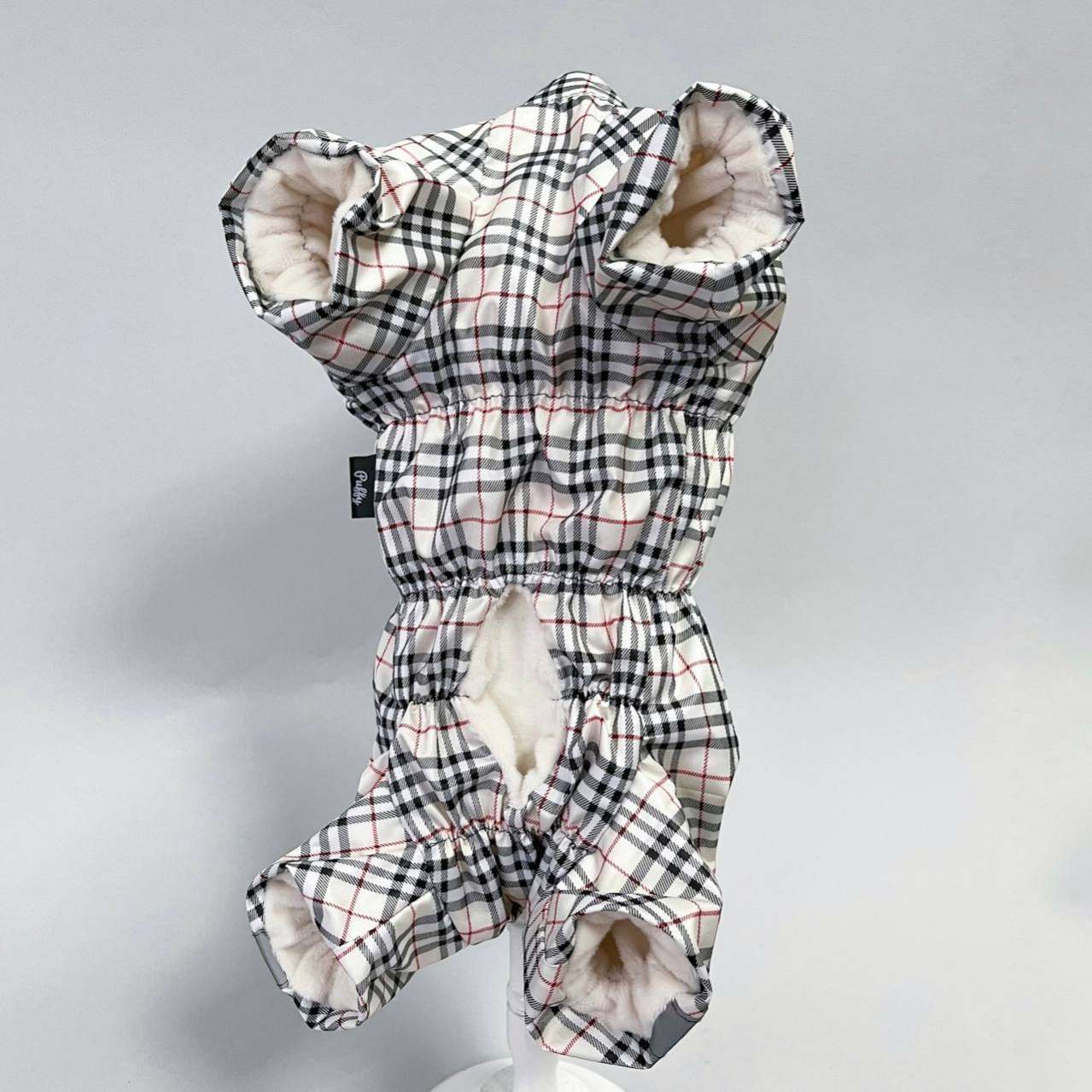 Дождевик для собаки утепленный Puffy Burberry