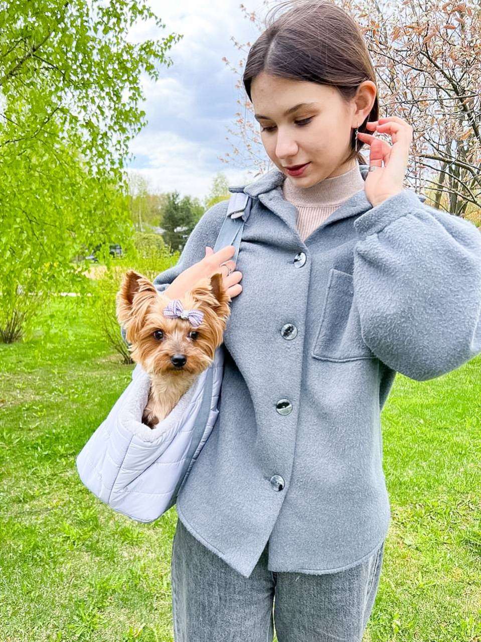 Сумка для собак Puffy Дакота серая