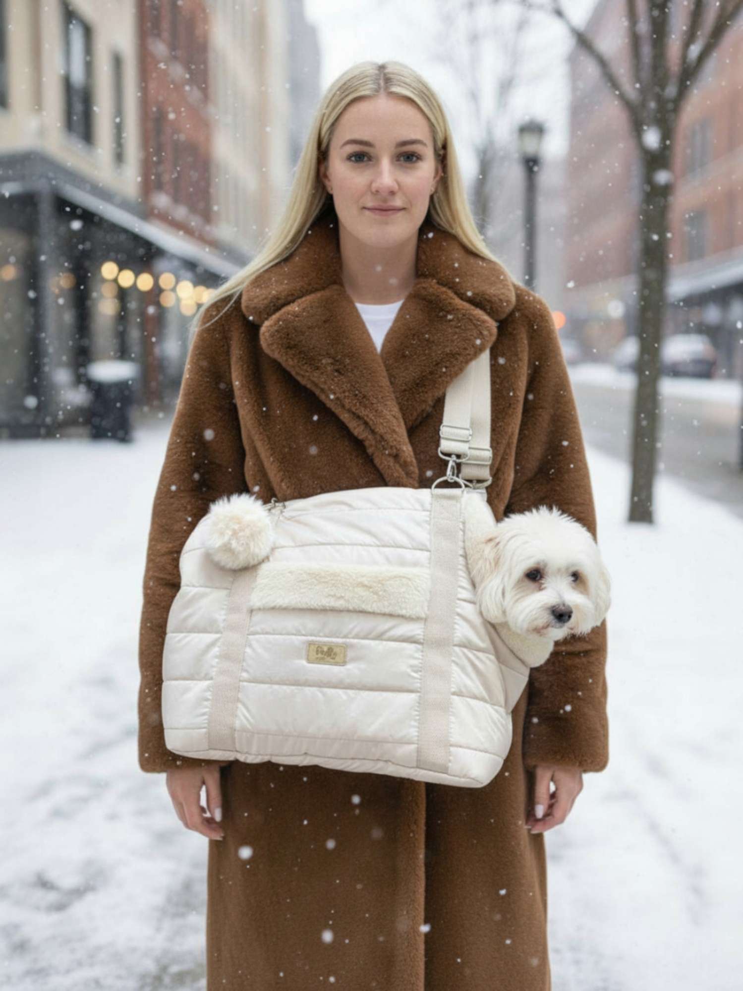 Сумка Puffy Дакота Нью бежевая