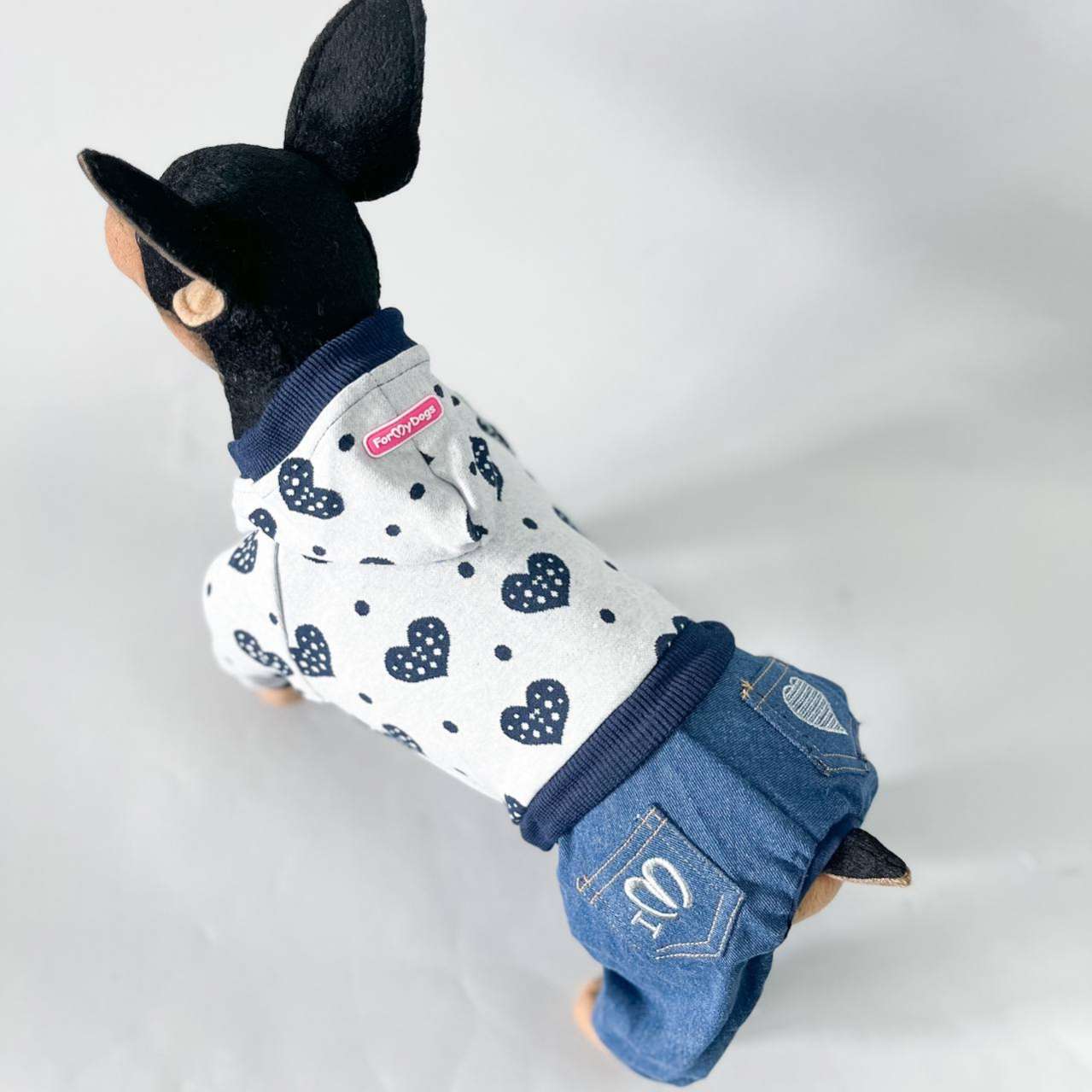 Костюм для собак трикотажный ForMyDogs Сердца