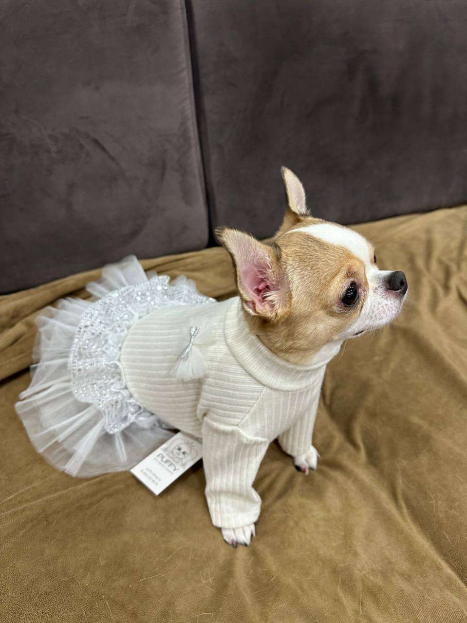 Платье Puffy Коко молочное