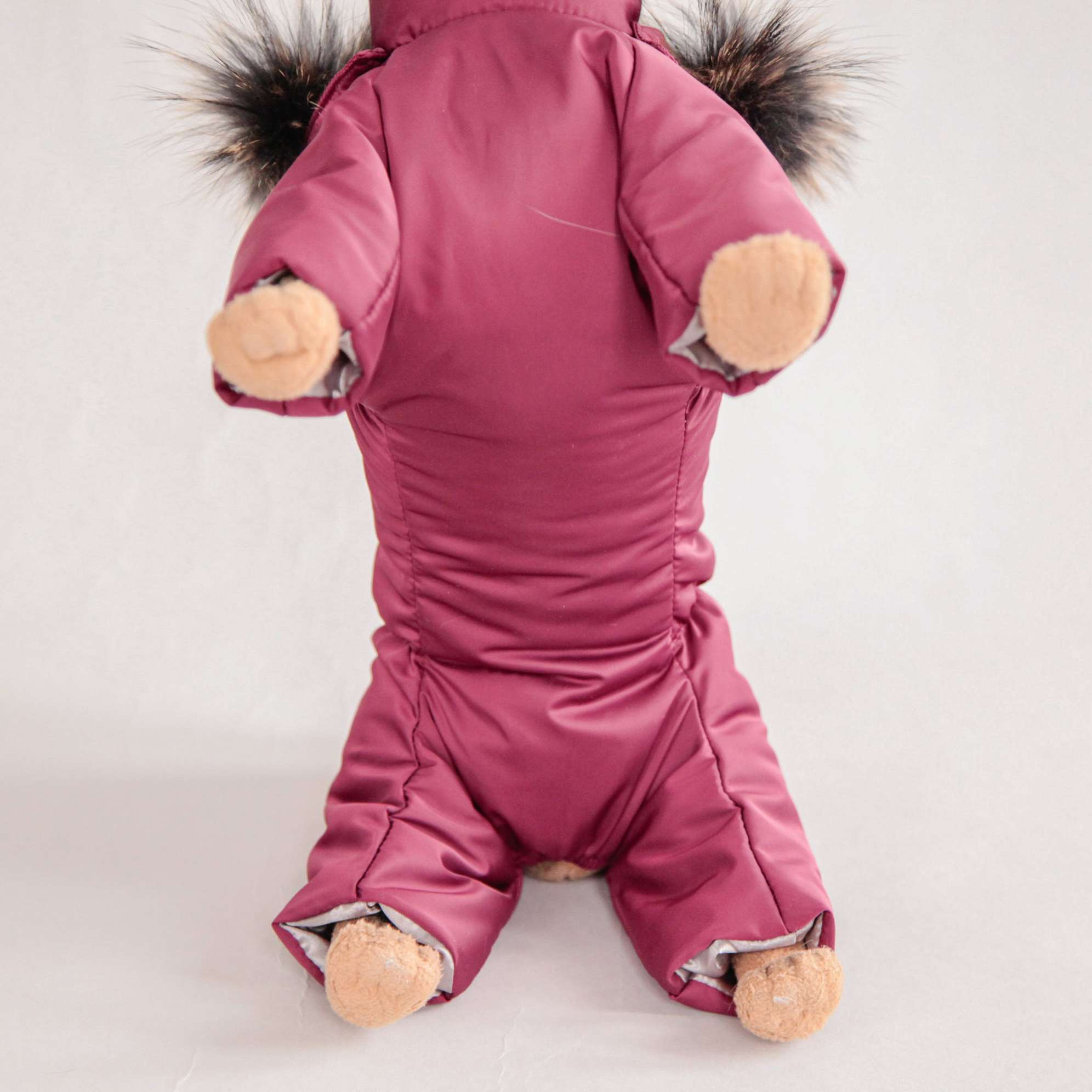 Комбинезон для собак Северное сияние Бургунди на шелке