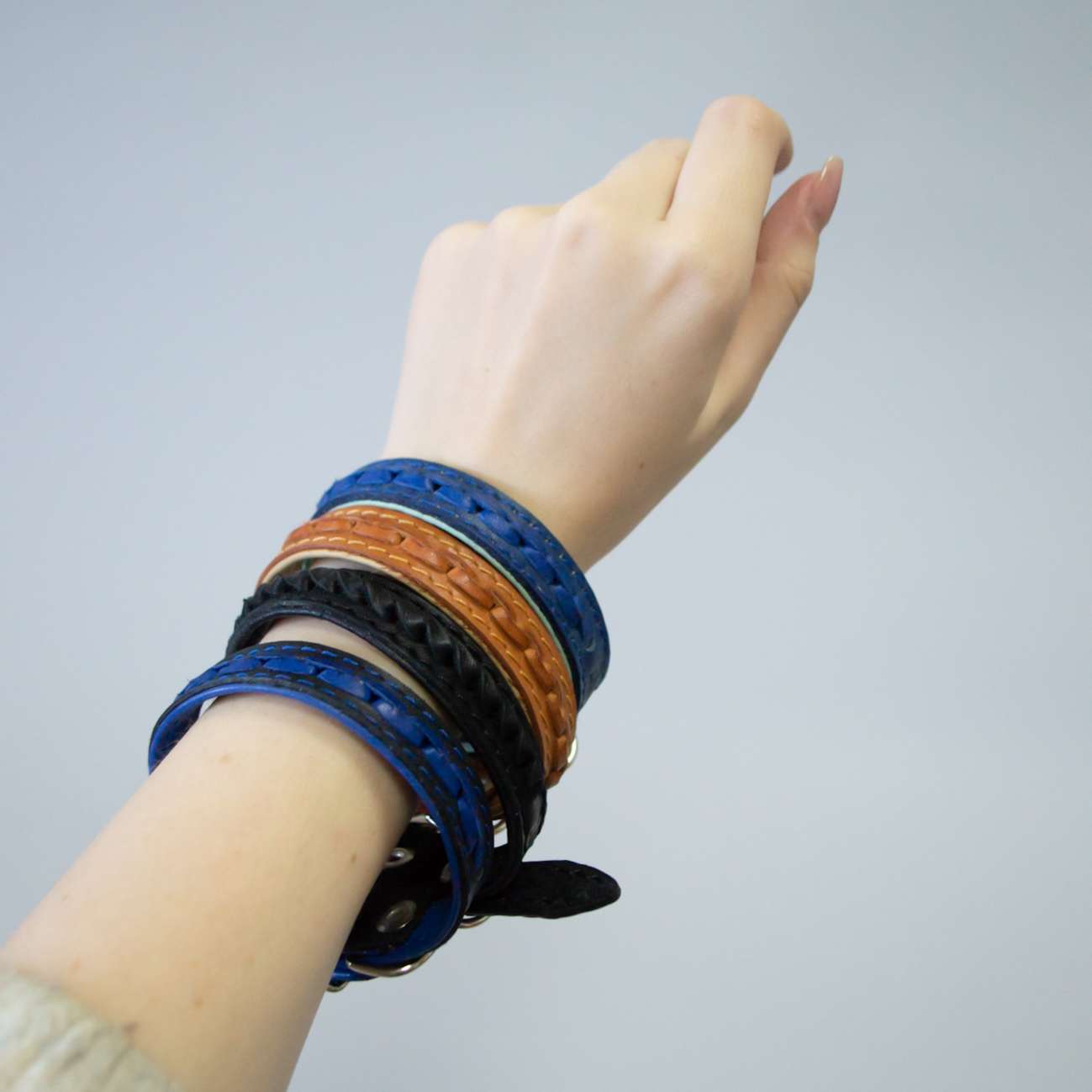 Кожаный ошейник для собак Косичка