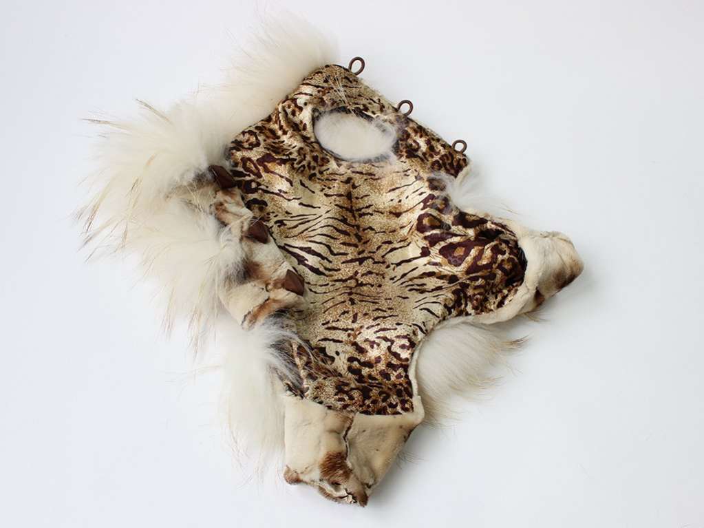 Шуба для собак норковая деграде енот