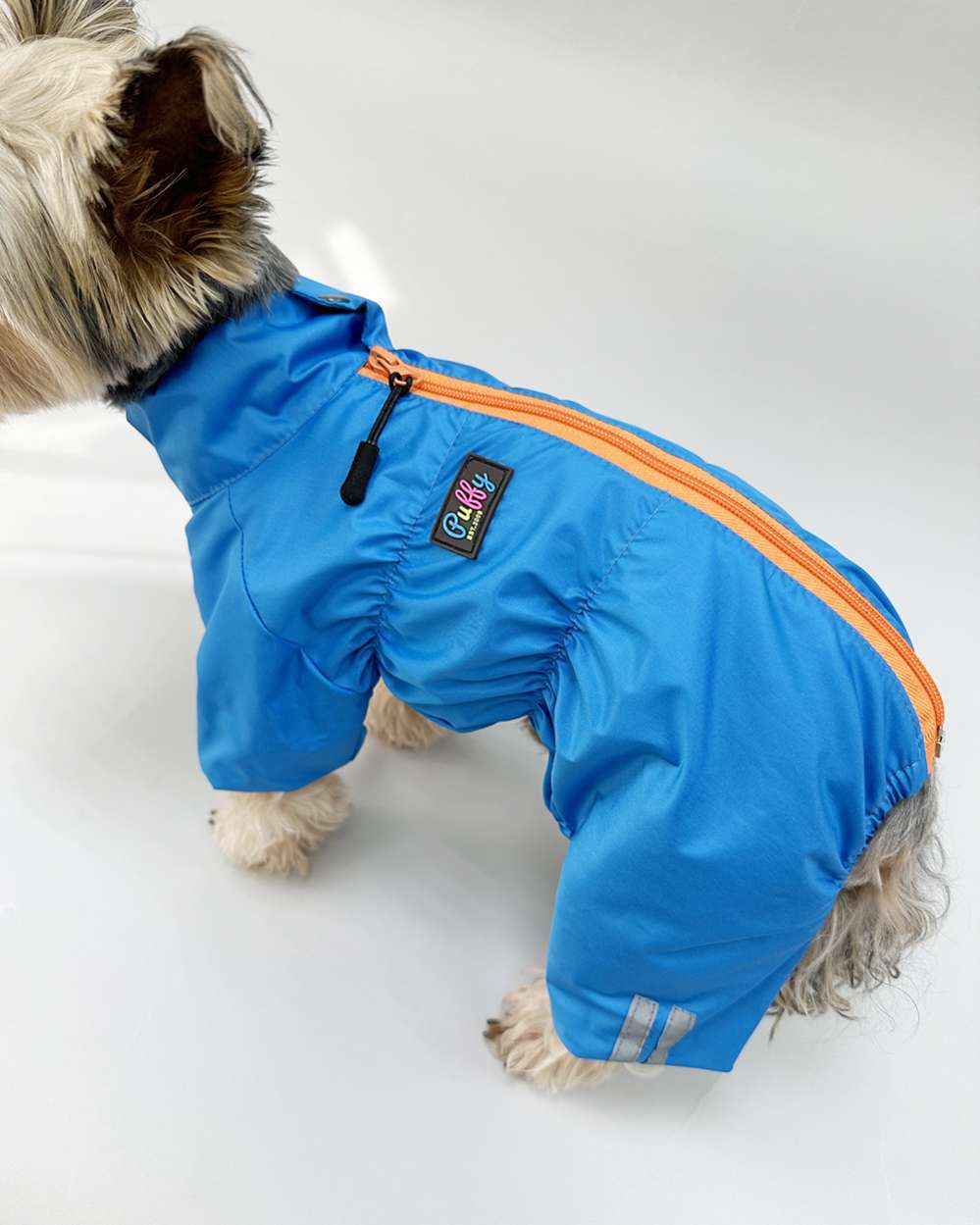 Дождевик для собаки утепленный Puffy Лион голубой