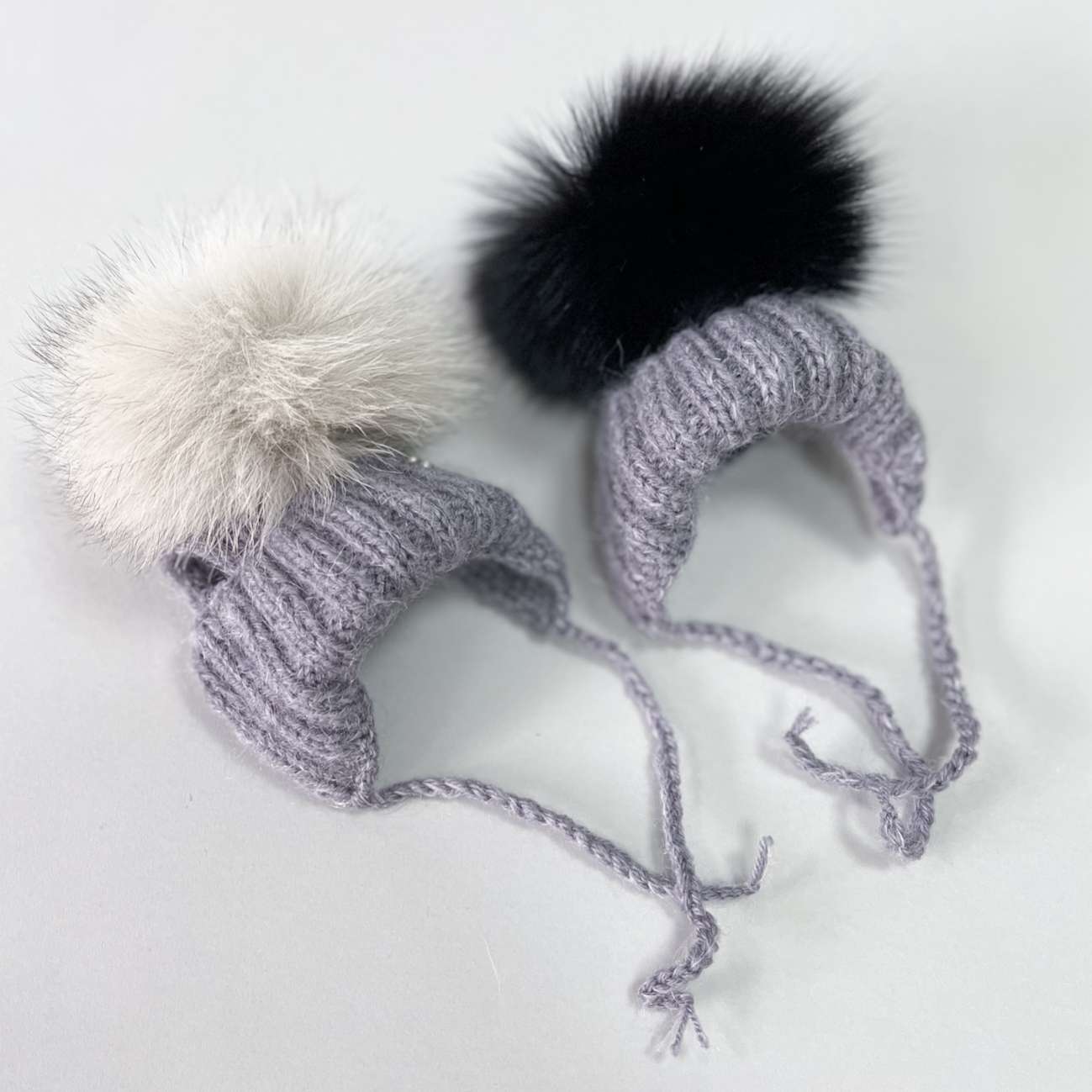 Вязаная шапка для собаки Premium Помпон