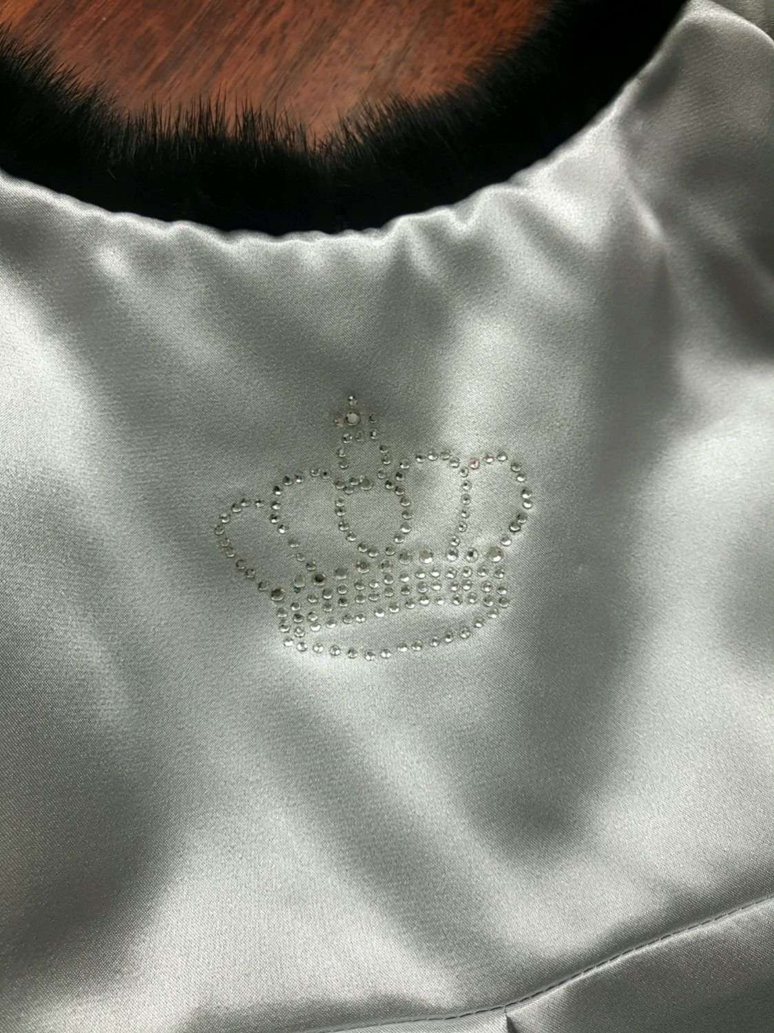 Шуба для собак норковая черная Брошка