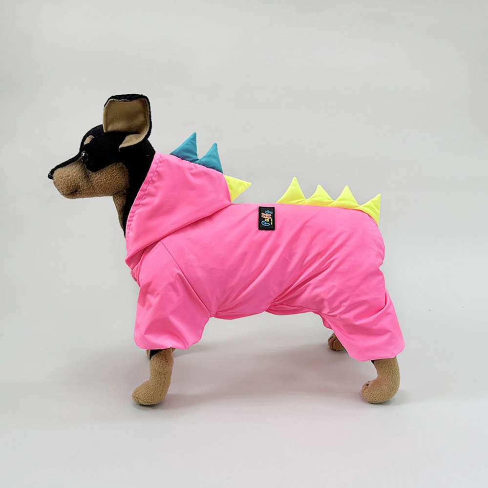 Утепленный дождевик Puffy Дино розовый