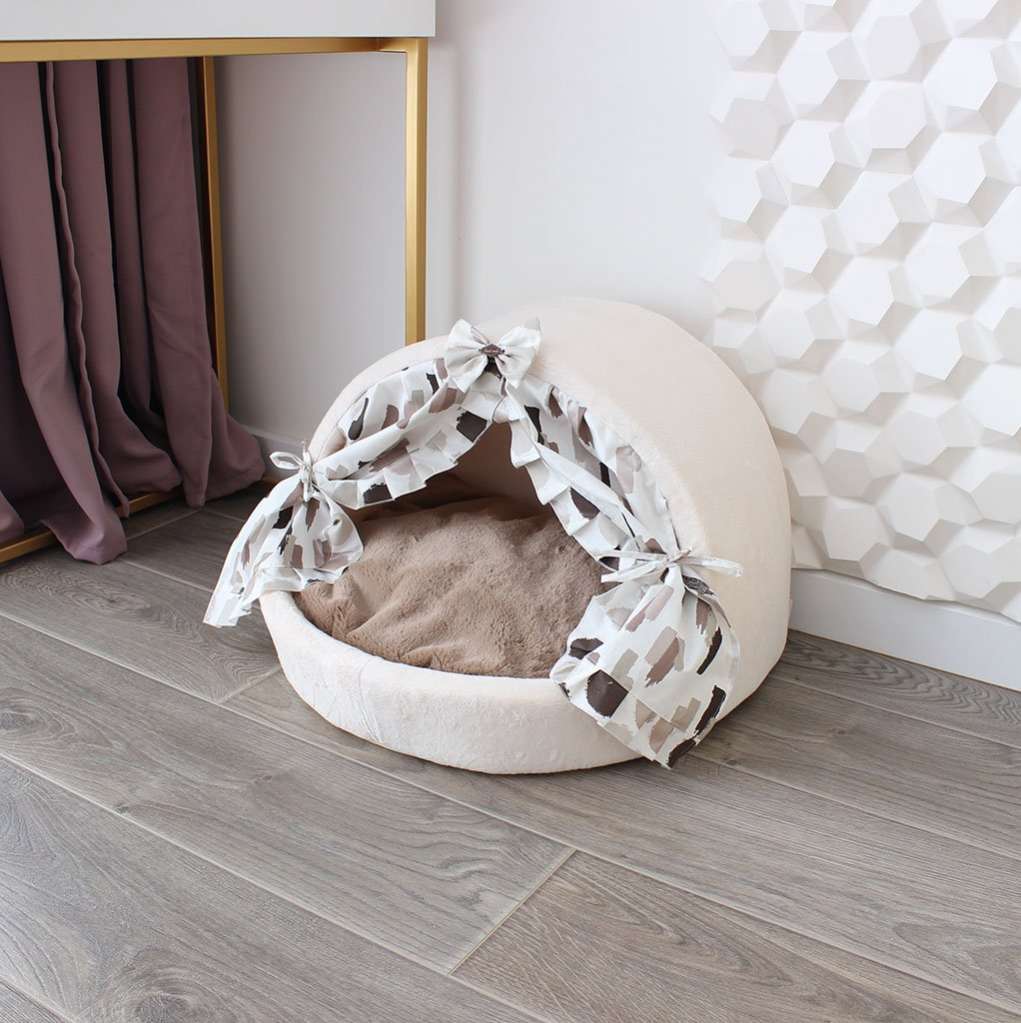 Домик для собаки со шторками Puffy Берёзка