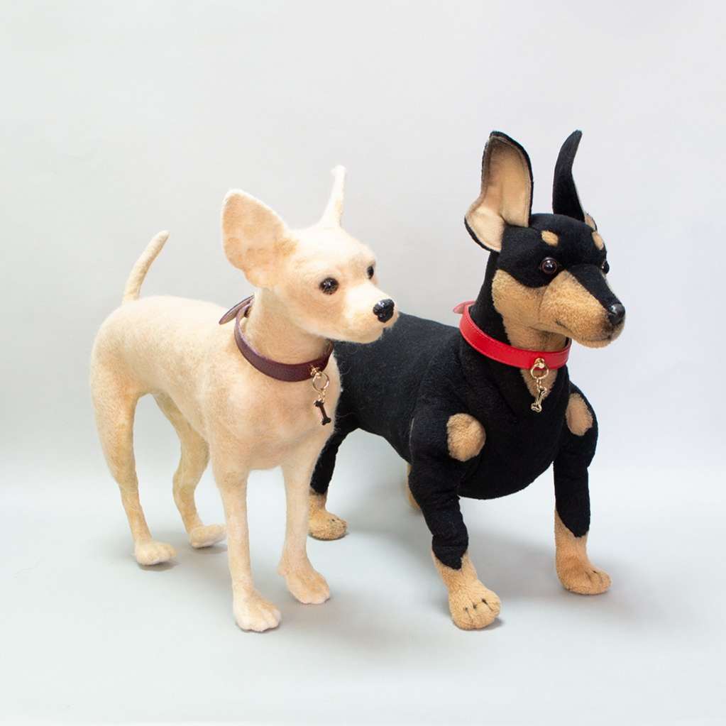 Кожаный ошейник для собак Косточка