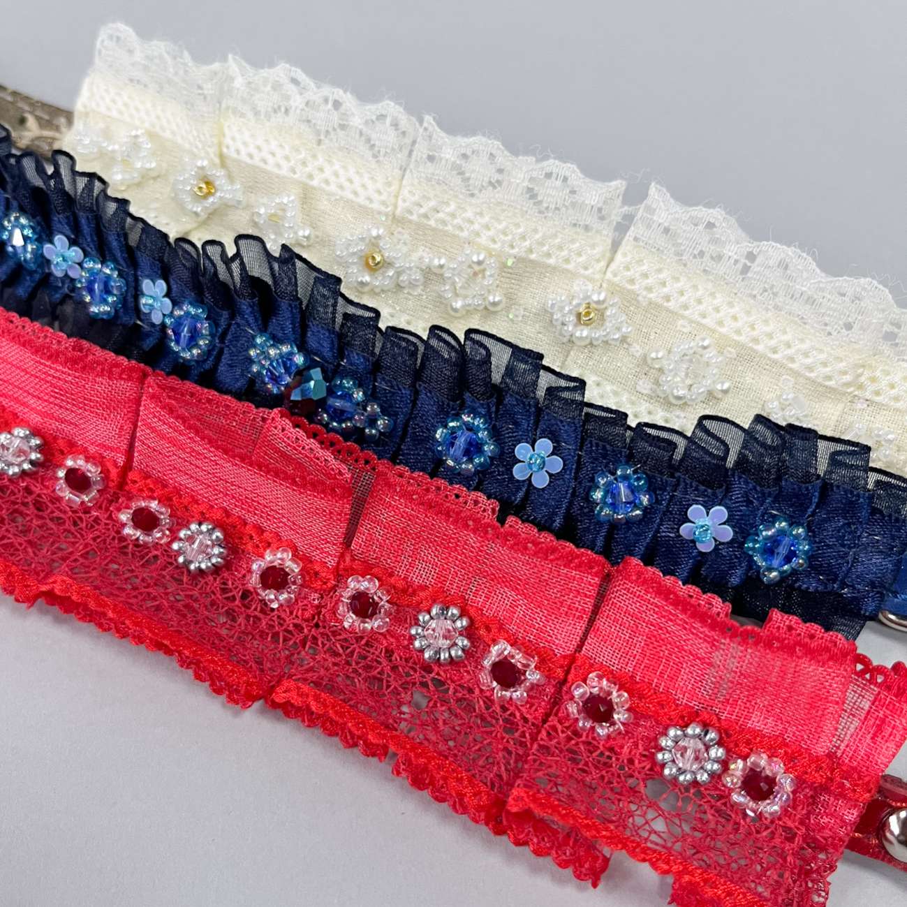 Кожаный ошейник для собак Хрусталь