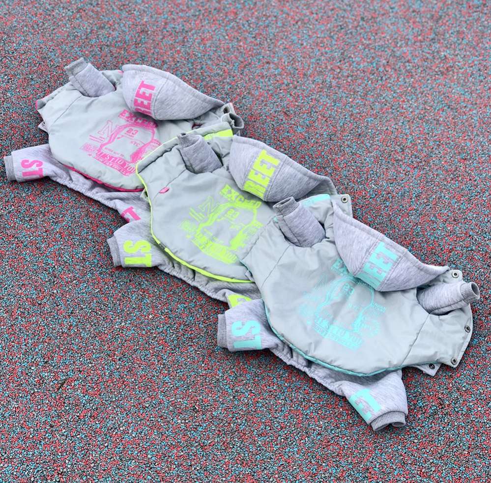 Комплект костюм и жилет для собаки Premium Неон