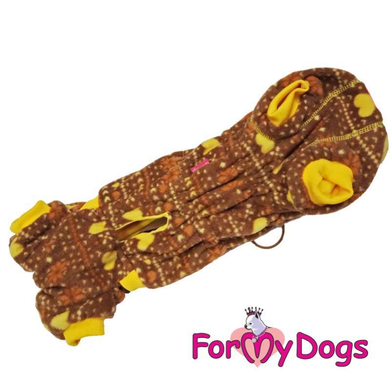 Комбинезон для таксы и корги флисовый ForMyDogs Пряник
