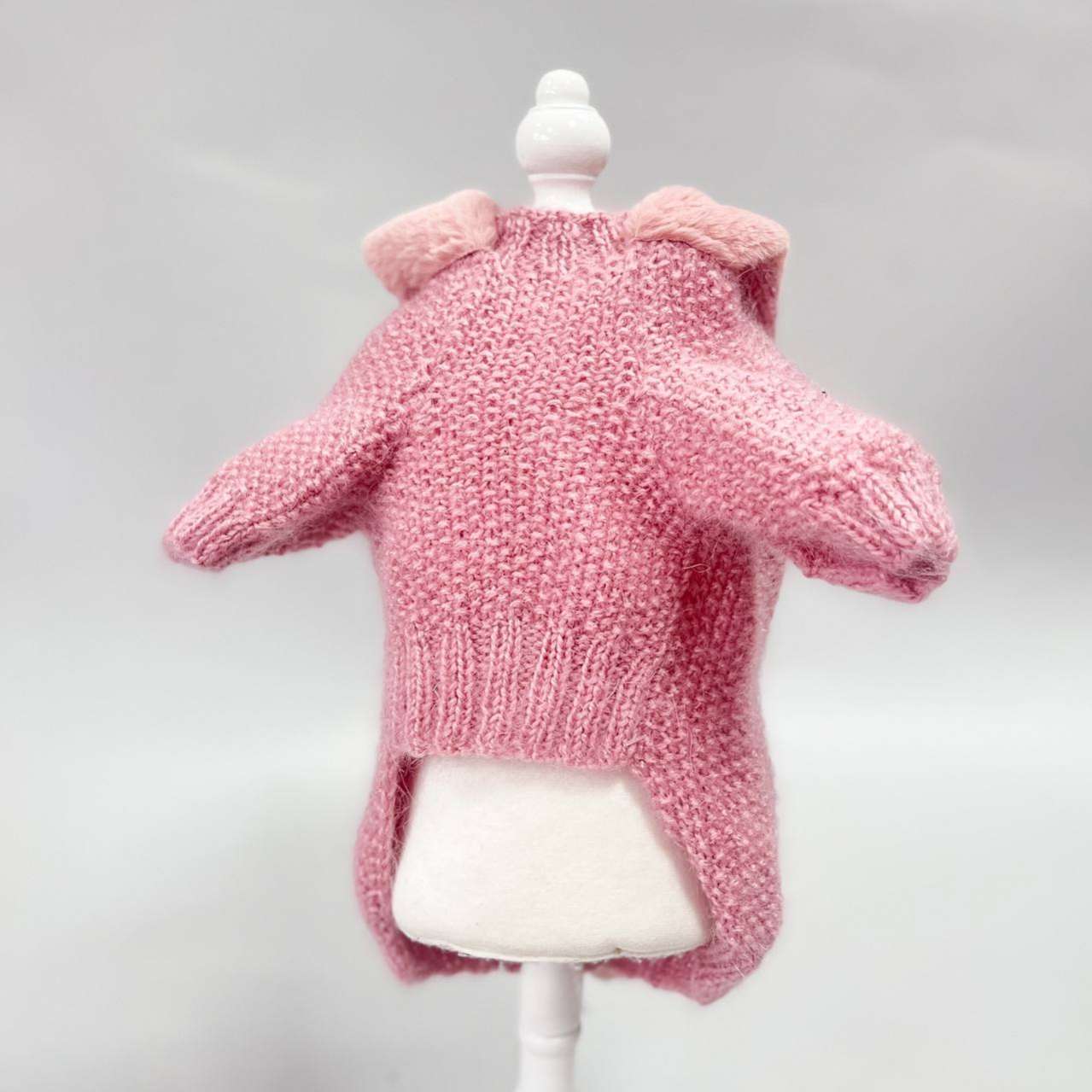 Шерстяной свитер для собак Заюша Розовый